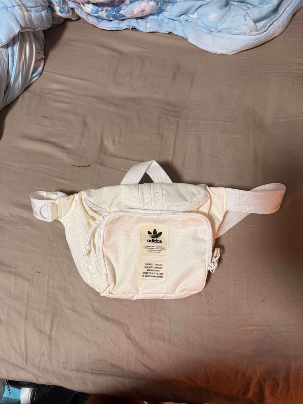 adidas Cream Trefoil Crossbody Waist Bag